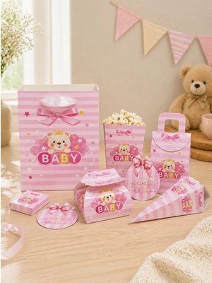 Parti Adresi Pembe Ayıcıklı Baby Parti Seti – 80 Parça Bebek Doğum Günü & Mevlüt Seti