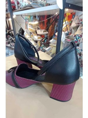 Lo Mejor Shoes Tango Bordosu 6cm 9 Pont Topuk Boyu Dans, Tango ve Abiye Ayakkabısı