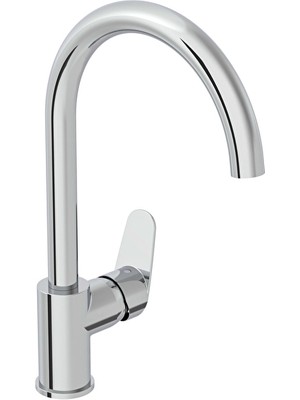 Artema A43407 Flow Round C Tipi Eviye Bataryası 24 cm Yükseklikte Şık Tasarım ve Su Tasarrufu