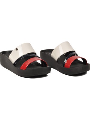Pierre Cardin PC-7497 Z Kırmızı-Beyaz Kadın Terlik