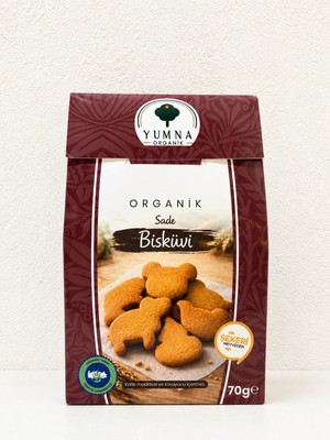 Yumna Organik Organik Sertifikalı Sade Şekilli Bisküvi KATKISIZ70GR.