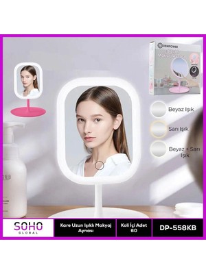 Twin Store Kare Uzun Işıklı Makyaj Aynası