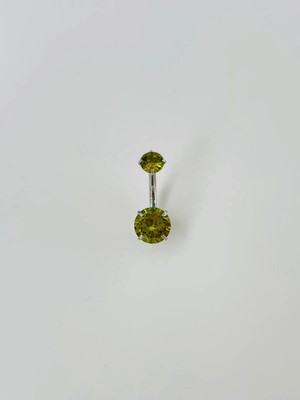 Twin Store Yeşil Taşlı Göbek Piercing - PG0046