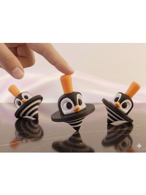Hibra Print Sevimli Penguen Topaç 1 Adet