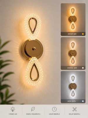 Marsel Lighting Yagmur 2li Aplik Salon Oturma Odası Cocuk Odası  Mutfak Aplik