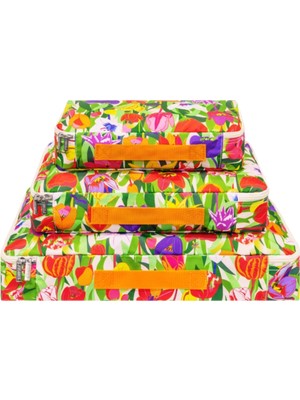 Pylones 3'lü Seyahat Çantası Seti - Travel Organizer - Tulipes