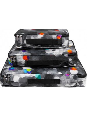 Pylones 3'lü Seyahat Çantası Seti - Travel Organizer - Black Palette