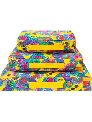 Pylones 3'lü Seyahat Çantası Seti - Travel Organizer - Dahlia