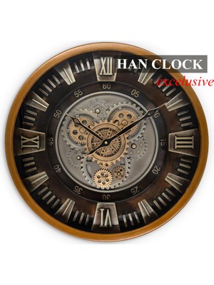 Han Clock Growe Metal Çarklı Duvar Saati