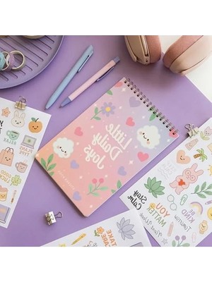 Die Grup 466 Adet Renkli Etiket Defteri, 18 Yaprak A5 Sticker Book