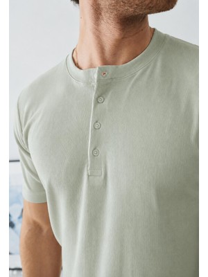 Moda Ribana Henley T-Shirt