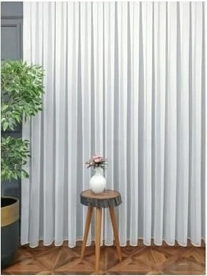 Die Grup 225 x 260 cm Kırık Beyaz Renk Sık Pileli Bambu Tül, Ütü Istemez