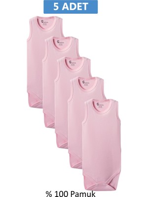 Die Grup Pembe Askılı Body Zıbın 7-12 Yaş Çocuklar Için (3 Adet) Alttan Çıtçıtlı Özel Gereksinimli