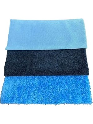 Die Grup 3'lü Mikrofiber Araç Temizlik Seti - Cam, Parlatma ve Kurulama Bezi