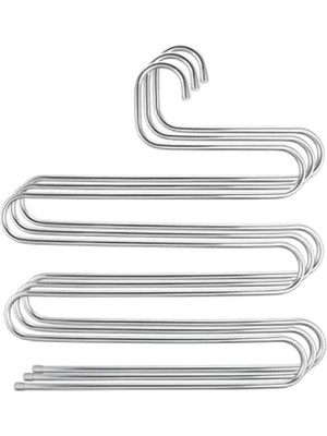 Die Grup 5 Katlı Metal Pantolon Askısı - 3 Adet, Ergonomik Tasarım