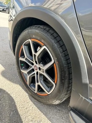 Die Grup Mat Turuncu Jant Sticker Seti - Egea Cross Uyumlu