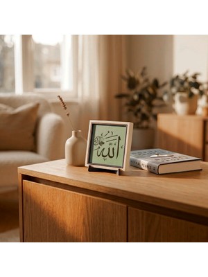 Miaju Kelime-I Tevhid Yazılı Dekoratif Obje, Ev & Ofis Için 10X10CM Minyatür Tasarım Manevi Değerli Hediye