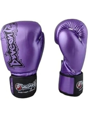 Die Grup Favela Mor Boks Kick Eldiveni Muay Thai Boxing Gloves 10 Oz