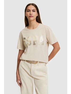 U.S. Polo Assn. Kadın Taş Bisiklet Yaka Basic Tişört 50300850-VR049