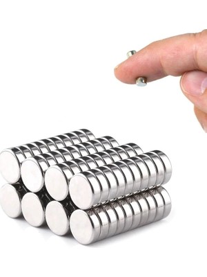 Urfakent 10 Adet 8X3MM Yuvarlak Neodyum Mıknatıs Güçlü Nikel Kaplamalı Kaliteli Dayanıklı Magnet