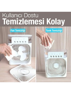 Hereveoyuncak Su Hazneli Şarjlı Masa Vantilatörüü