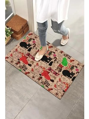 Die Grup Kedi Temalı Kapı Paspası - Sevimli ve Şık Dış Mekan Kullanımı Için