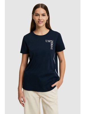 U.s. Polo Assn. Kadın Lacivert Tişört 50323476-VR033