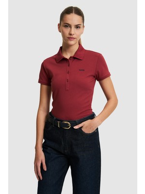U.s. Polo Assn. Kadın Vişne Tişört Basic 50323461-VR223