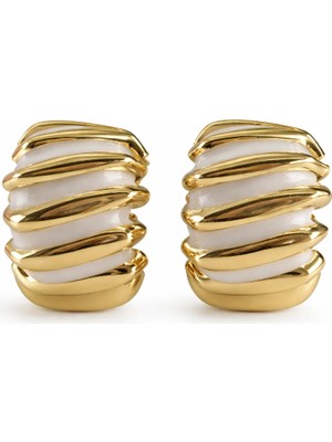 Felix Accessories Midnight Twist Küpe Beyaz