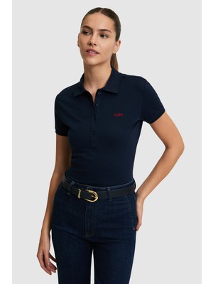 U.S. Polo Assn. Kadın Lacivert Basic Tişört 50323461-VR033