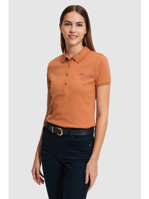 U.S. Polo Assn. Kadın Gül Polo Yaka Basic Tişört 50323461-VR026