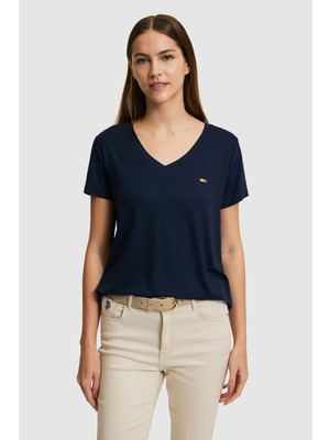 U.s. Polo Assn. Kadın Lacivert Tişört Basic 50323448-VR033