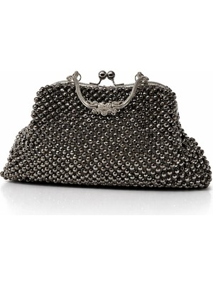 Felix Accessories Vera Çanta – Metalik Boncuk Işlemeli Vintage Clutch & El Çantası