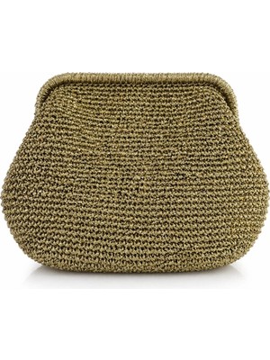 Felix Accessories Aria Çanta – Gold El Yapımı Örgü Clutch & El Çantası