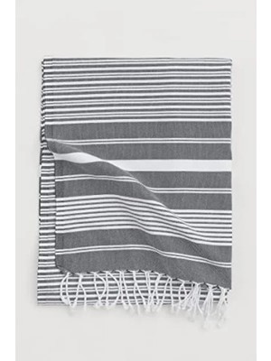 Die Grup %100 Pamuklu Hızlı Kuruyan Plaj Havlusu - Gri - 100X80 cm