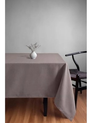 Die Grup Keten Dokulu Masa Örtüsü – Açık Vizon, 140X260 cm