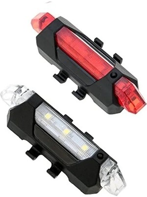 Die Grup LED Bisiklet Işığı - Arka Ikaz Işık, USB Şarjlı ve 4 Modlu