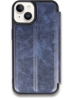 My Best Store Apple Iphone 14 Kılıf Flip Cover - Lacivert