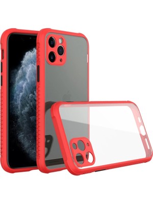 My Best Store Apple Iphone 11 Pro Kılıf Miami Şeffaf Silikon - Kırmızı