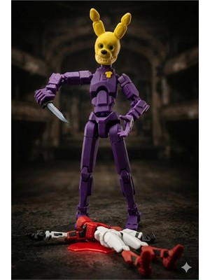 Modellio3D Purple Guy (William Afton) Dummy 13 – 20 cm Hareketli Koleksiyon Figürü