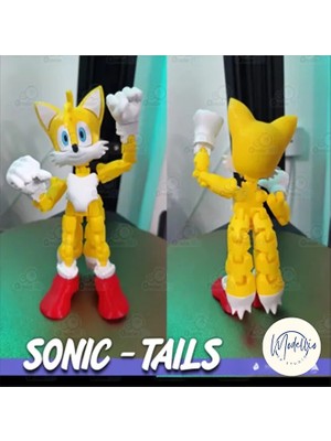 Modellio3D Tails- Sarı Sonic (10-15CM)