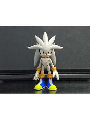 Modellio3D Silver Sonic Figür 15 cm (Pozlanabilir - Büyütülmüş Boy)