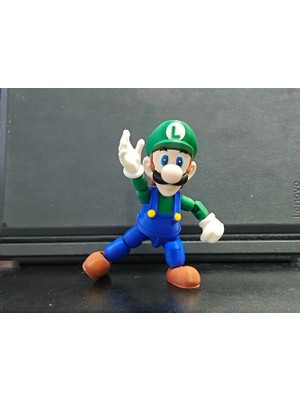 Modellio3D Luigi Figür 15 cm (Pozlanabilir - Büyütülmüş Boy) Super Mario
