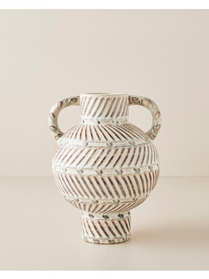 English Home Sasha Seramik Vazo 25,5 cm Bej