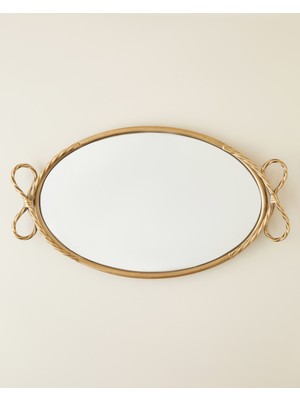 English Home Layna Mdf Dekoratif Tepsi 46 cm Gold