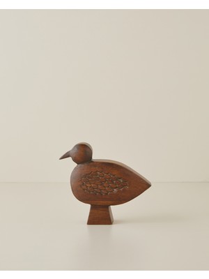 English Home Bird Ahşap Dekoratif Obje 13 cm Kahve