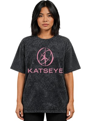 Sevbano Katseye K-Pop Müzik Grubu Baskılı Unisex Oversize Vintage Yıkamalı Tişört
