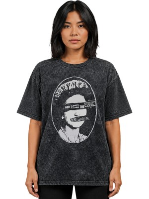 Sevbano Sex Pistols Rock Metal Müzik Grubu Baskılı Unisex Oversize Vintage Yıkamalı Tişört