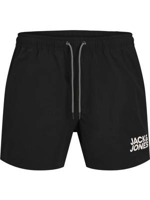 Jack & Jones Siyah Erkek Standart Fit Şort Mayo 12276168 Jpstbalı Jjswımshorts Smu