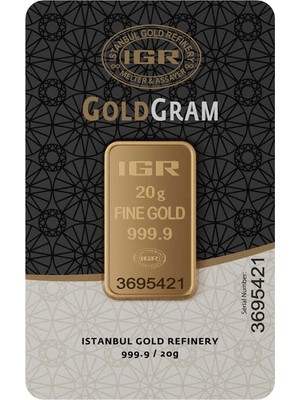 Harem Altın 20 gr 999.9 Iar Gram Külçe Altın